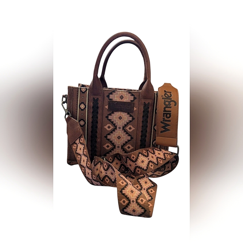 Wrangler Brown Satchel Bag with Classic Design